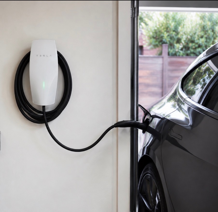 Electrician installing a home EV charger in Langford BC